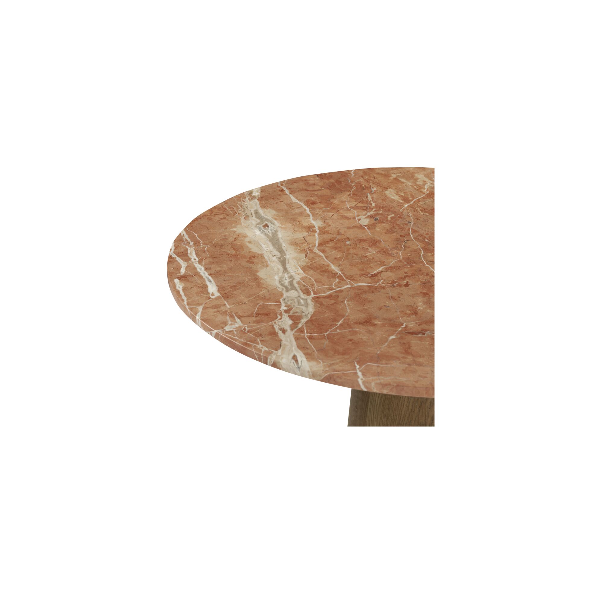 Sage Cafe Table Rosso Alicante Red Marble, Coffee Table by Moe's Home, 30" width x 30" height x 30" depth View 3