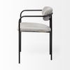 Parker Gray Fabric Seat Black Metal Dining Chair thumbnail 3