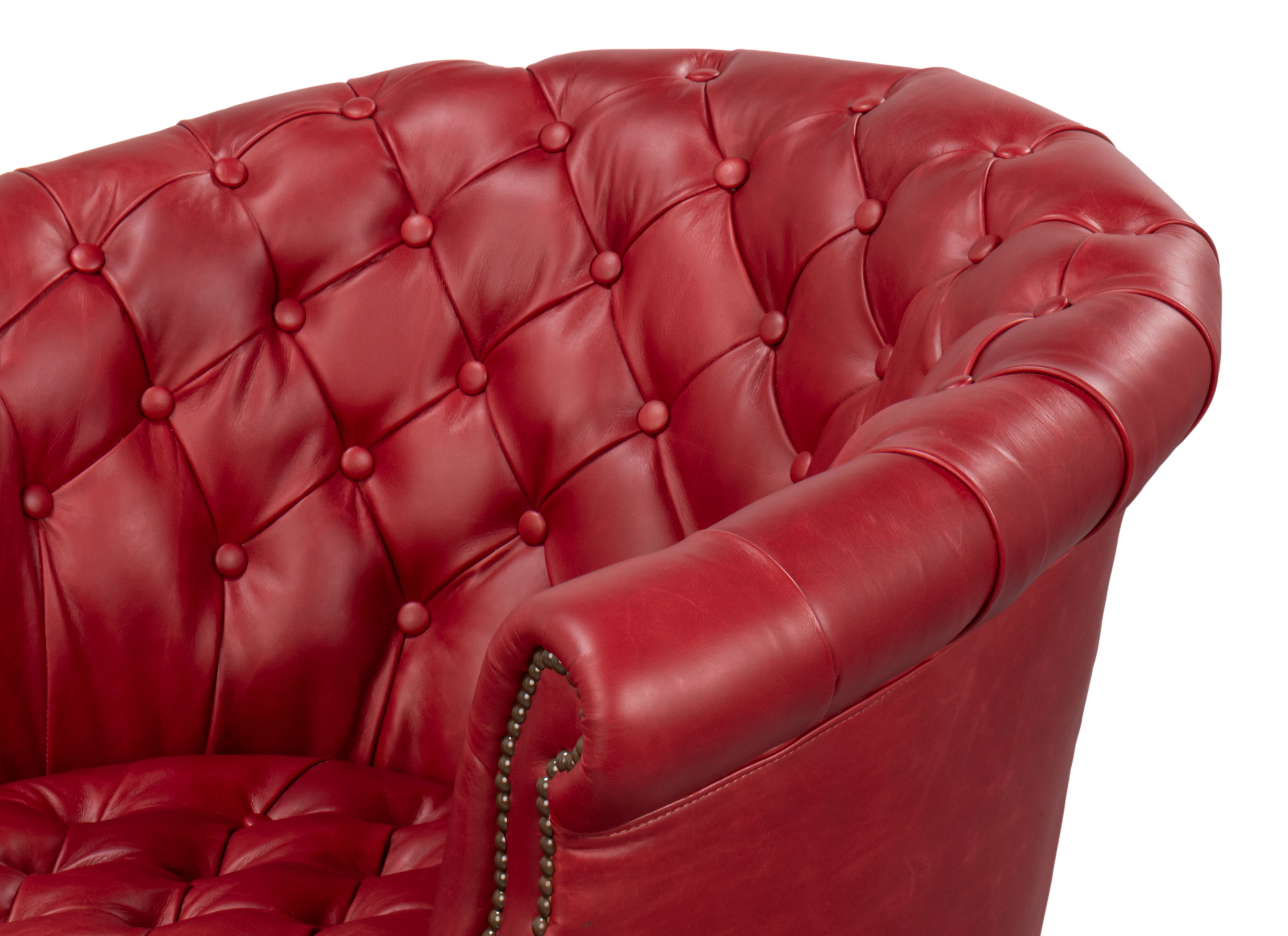 Bastian Armchair, New Rouge Leather large image 