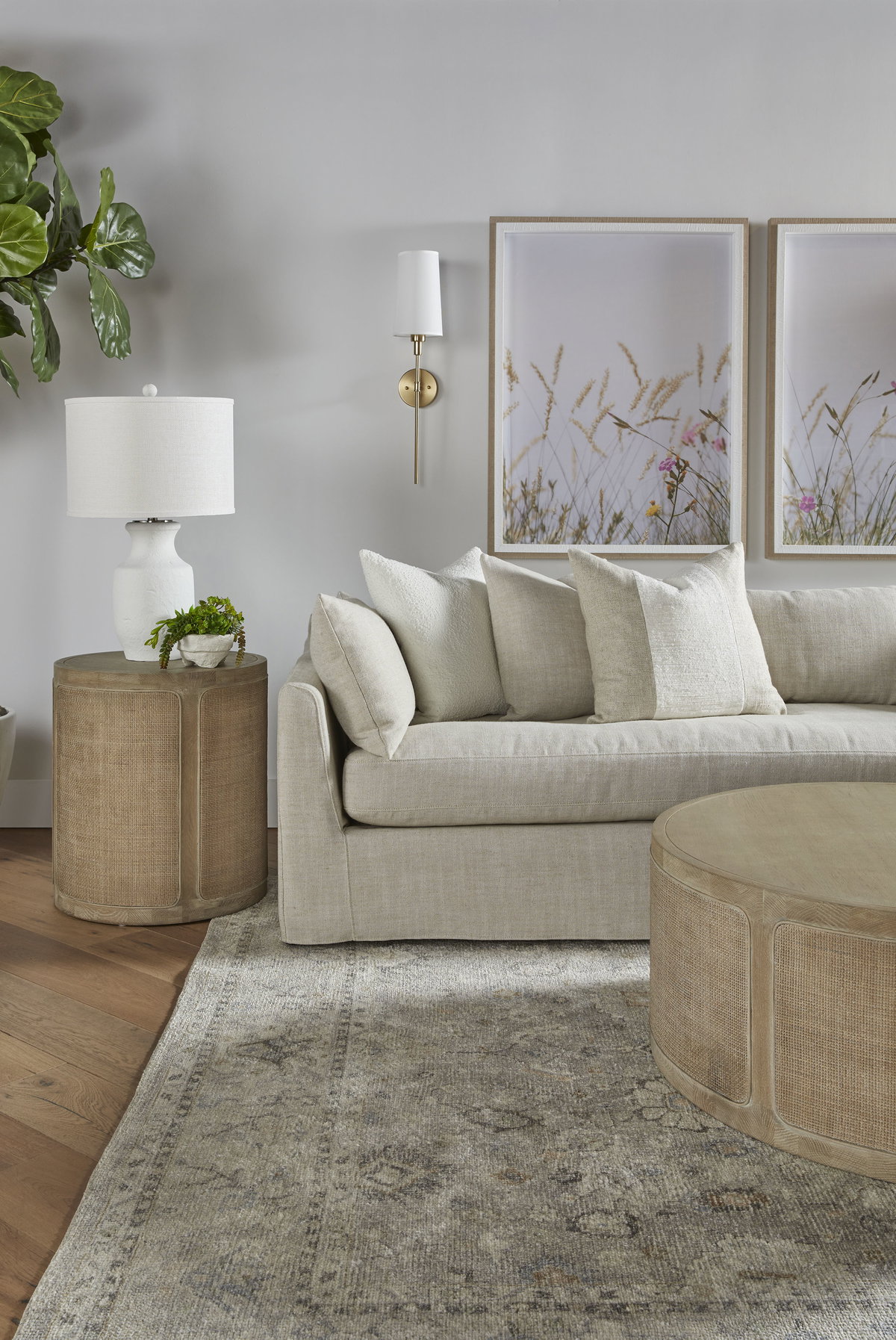 Cane End Table, Side & End Table by Essentials for Living, 21" width x 23.75" height x 21" depth View 5