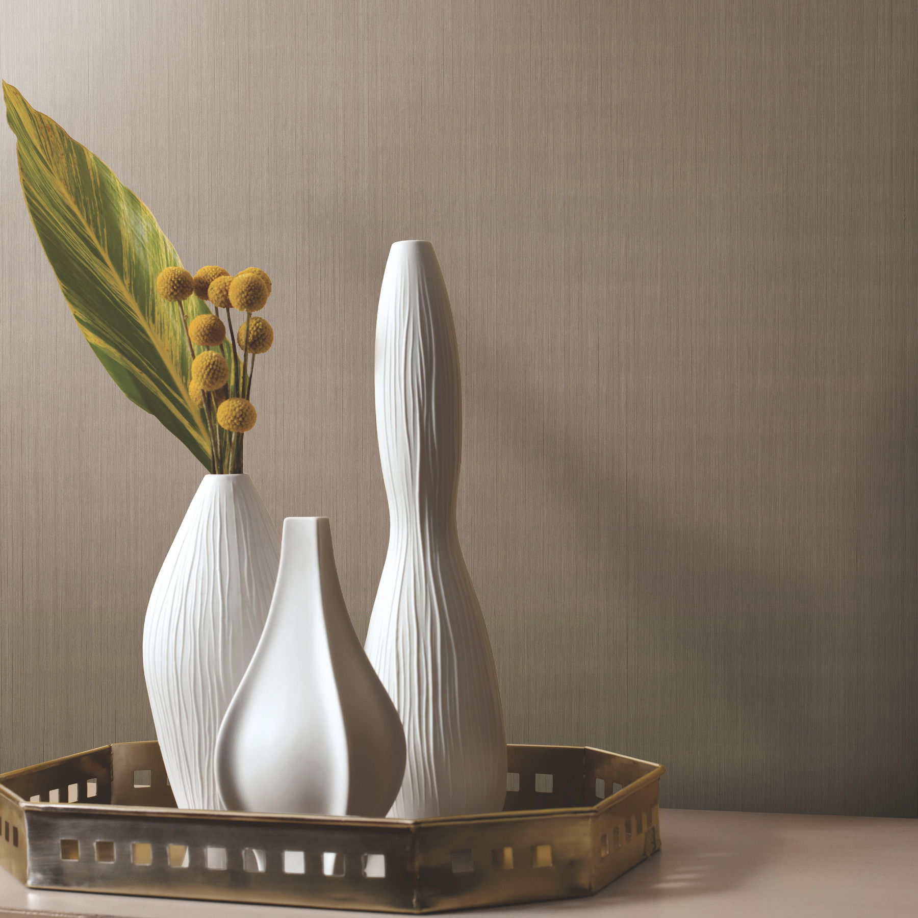 Vertical Silk Black Wallpaper, by York Wall, 24' length x 3' width x 0.02" depth View 2