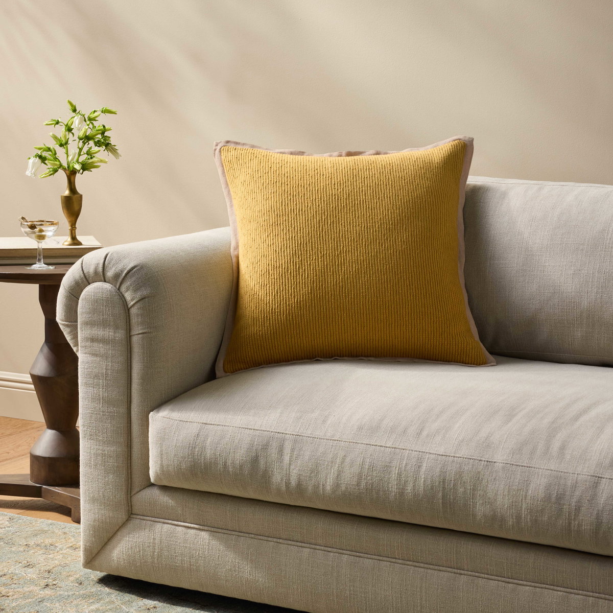 Loloi Green Pillow, Decorative Pillow, 22" length x 22" width View 2