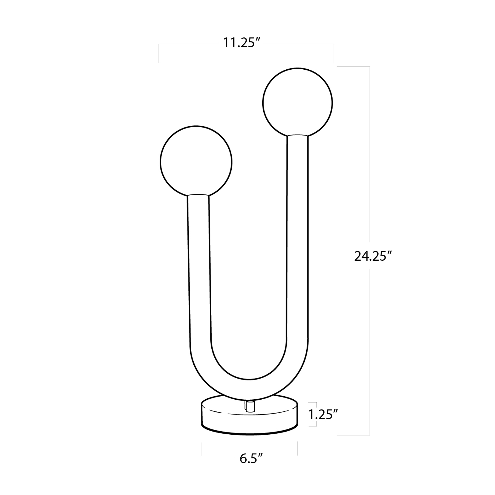 Happy Table Lamp (Natural Brass), by Regina Andrew Detroit, 11.25" width x 24.25" height x 6.5" depth View 6