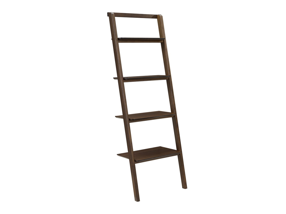 Currant Leaning Bookshelf, Black Walnut, Shelving & Bookcase by Greenington, 15" length x 24" width x 69.75" height View 1