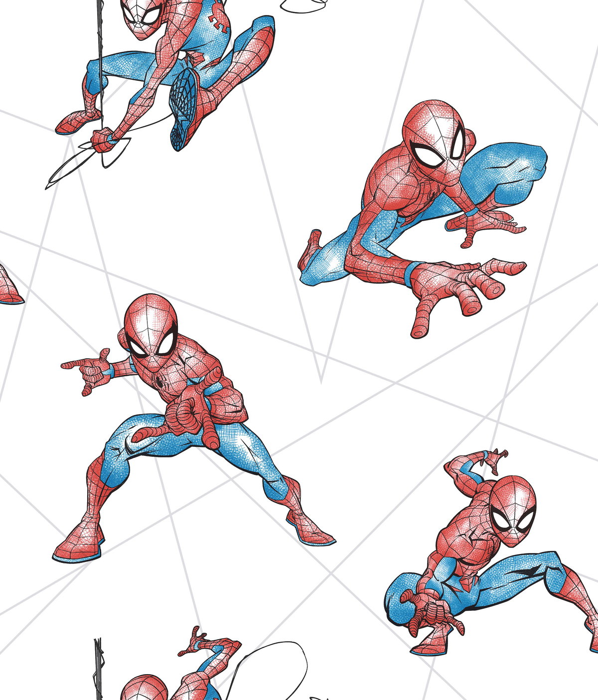 Spider-Man Fracture Blue & Grey Wallpaper, by York Wall, 33' length x 1'8.5" width x 0.02" depth
