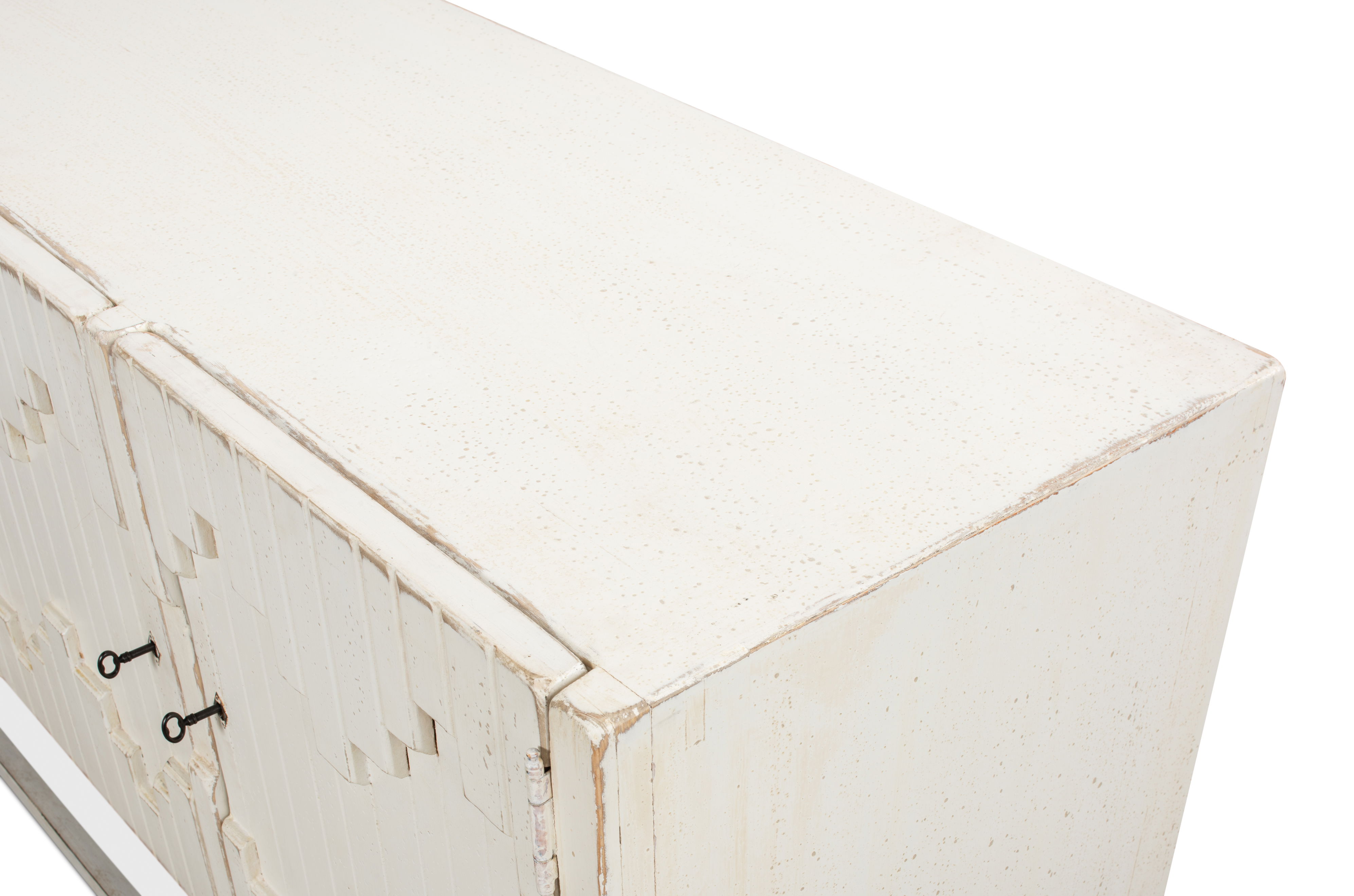 Aztec Sideboard On Stand, Whitewash large image 