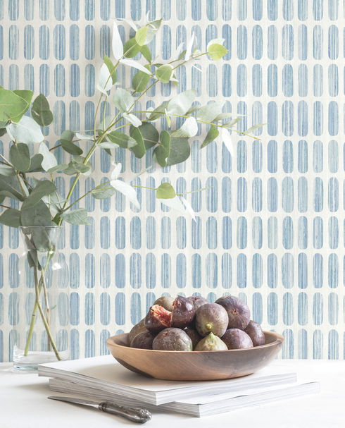 Petite Pergola Blue Wallpaper