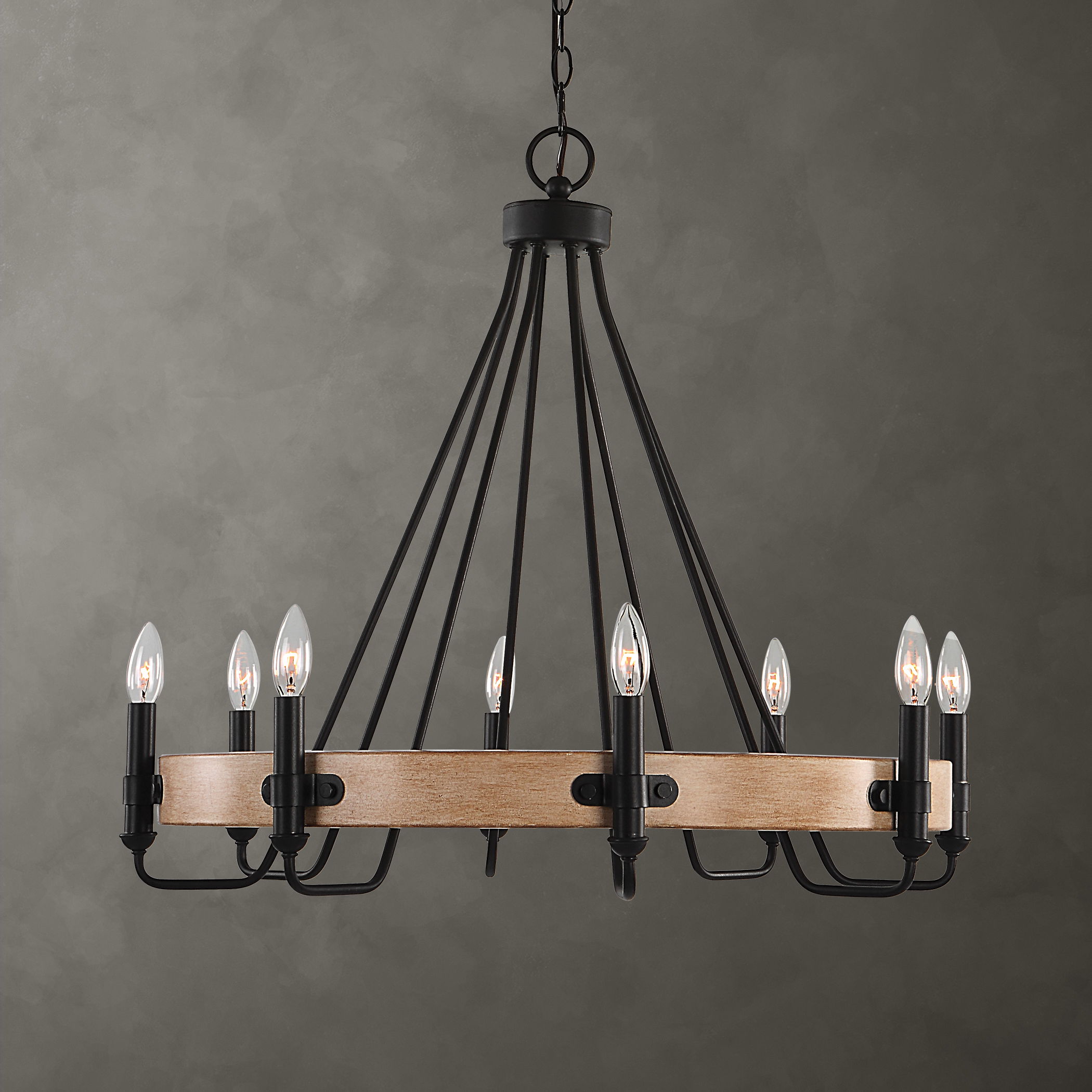 Deschutes 8 Light Farmhouse Chandelier large image 