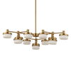 Wedge 12 Lt LED Brass Chandelier, Ceiling Light by Uttermost, 40.62" width x 7.25" height x 40.62" depth thumbnail 8