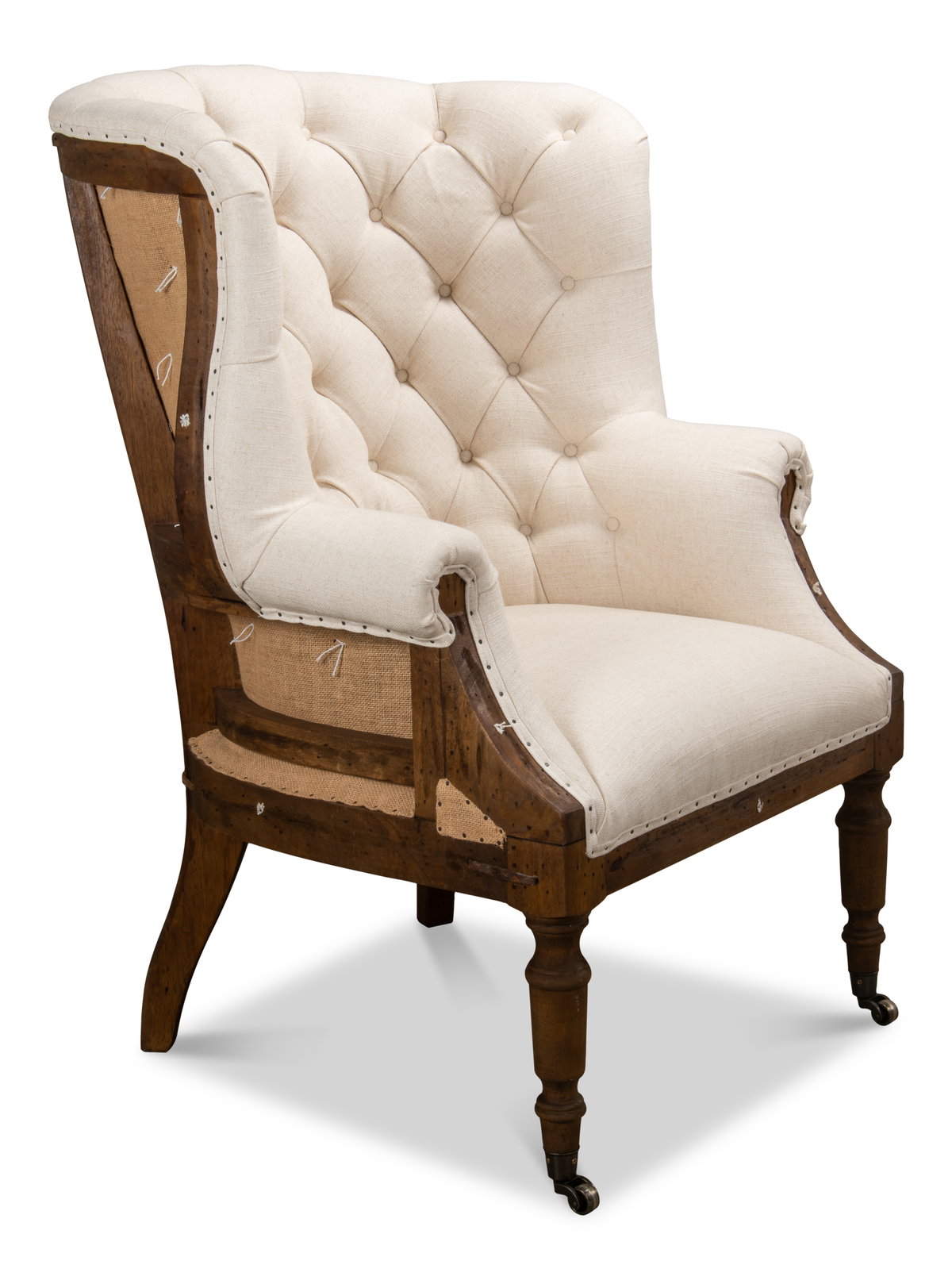 Irish Chair, by Sarreid, 2'9" length x 2'8" width x 3'8" height View 1