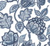 White & Blue Midsummer Jacobean Wallpaper thumbnail 0