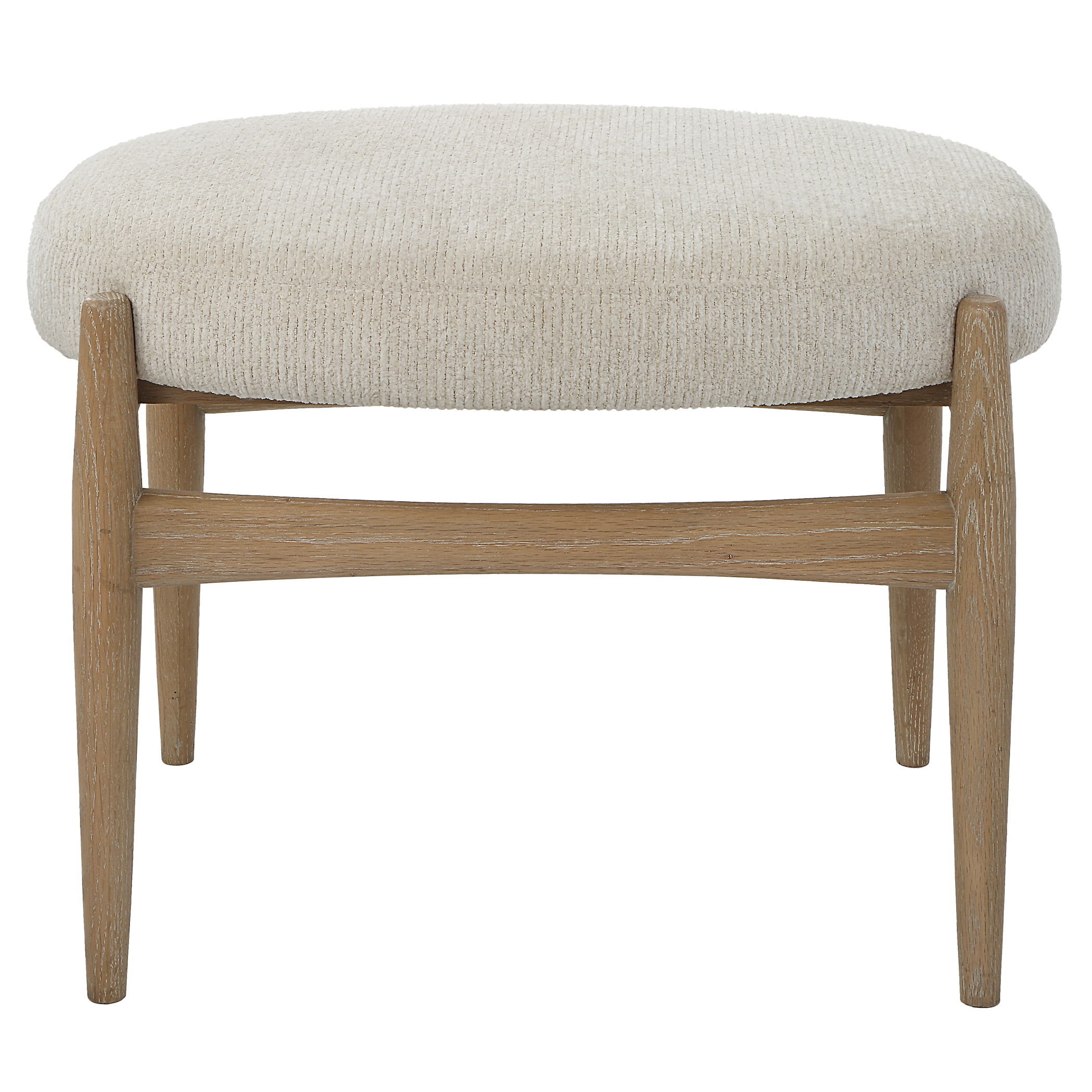Acrobat Off-White Small Bench, Furniture by Uttermost, 24.5" width x 19" height x 19.5" depth View 1