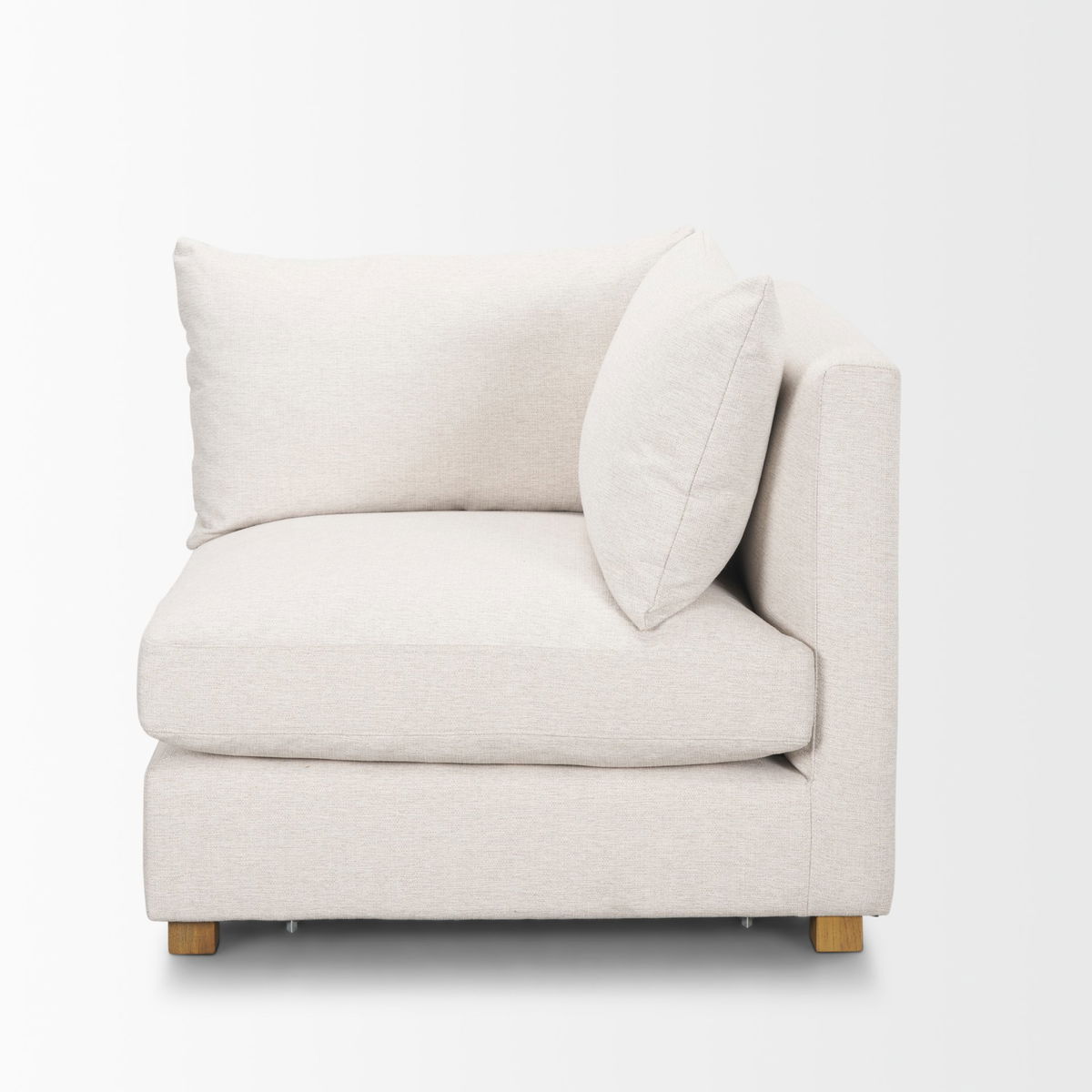 Halston Corner Sectional Piece Oatmeal Performance Fabric, Sectional Sofa by Mercana, 38.5" length x 38.5" width x 30.5" height View 5