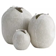 Online Designer Living Room 3 Piece Blume White Ceramic Table Vase Set