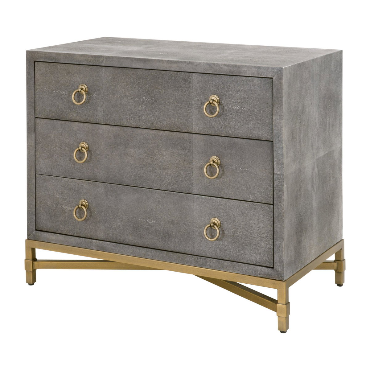 Strand Shagreen 3-Drawer Nightstand, by Essentials for Living, 35" width x 30" height x 19" depth View 3