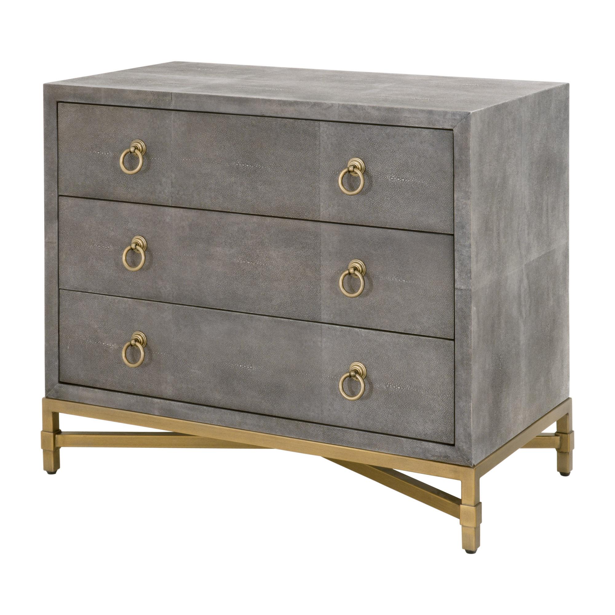 Strand Shagreen 3-Drawer Nightstand large image 