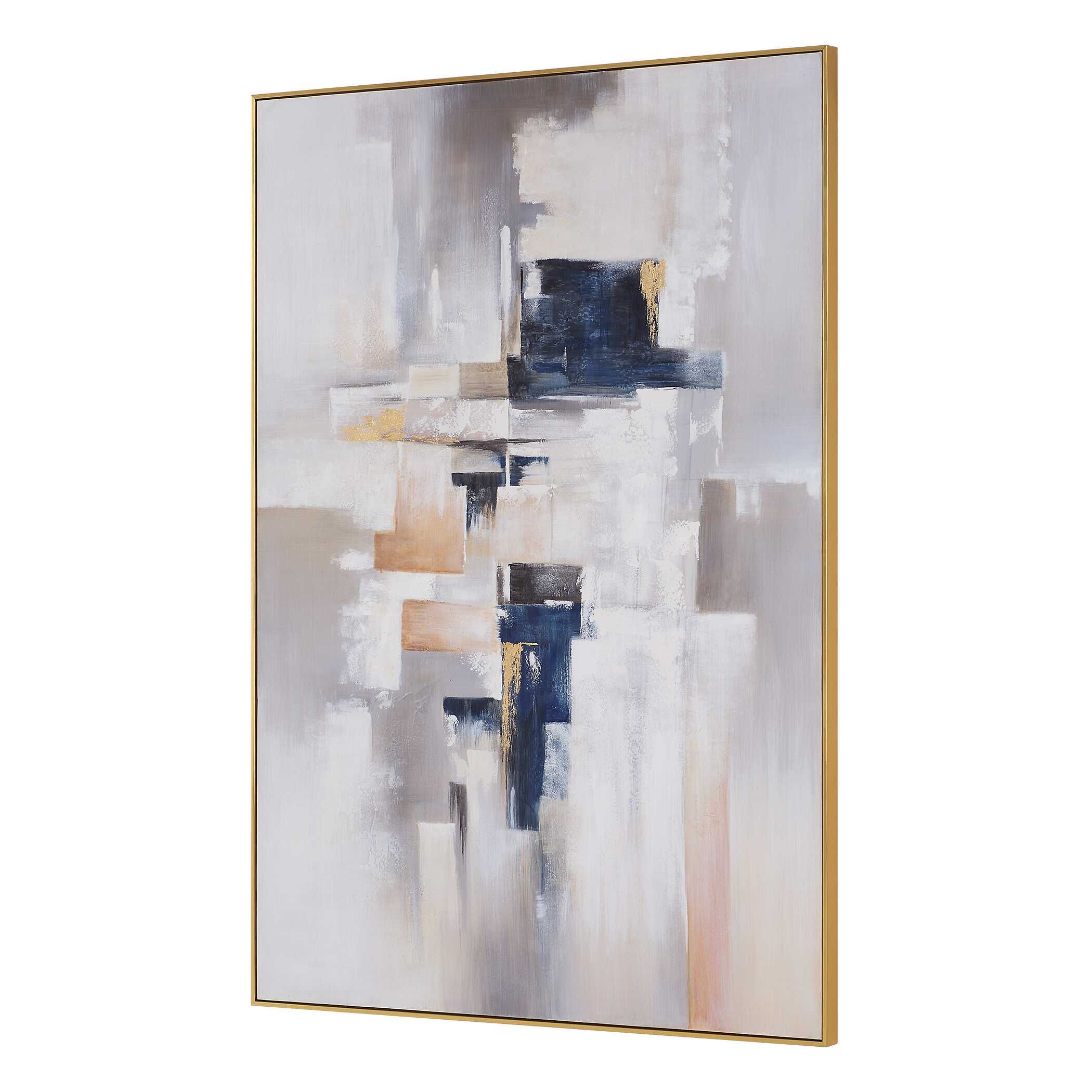 Waterfront Geometric Abstract Art, Painting by Uttermost, 49" width x 73" height x 2" depth View 5