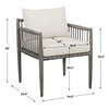 Borneo White Outdoor Dining Chair, Furniture by Uttermost, 24.3" width x 28.2" height x 24.5" depth thumbnail 3