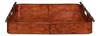Safari Leather Tray, by Sarreid, 1'3" length x 1'7" width x 2" height thumbnail 2