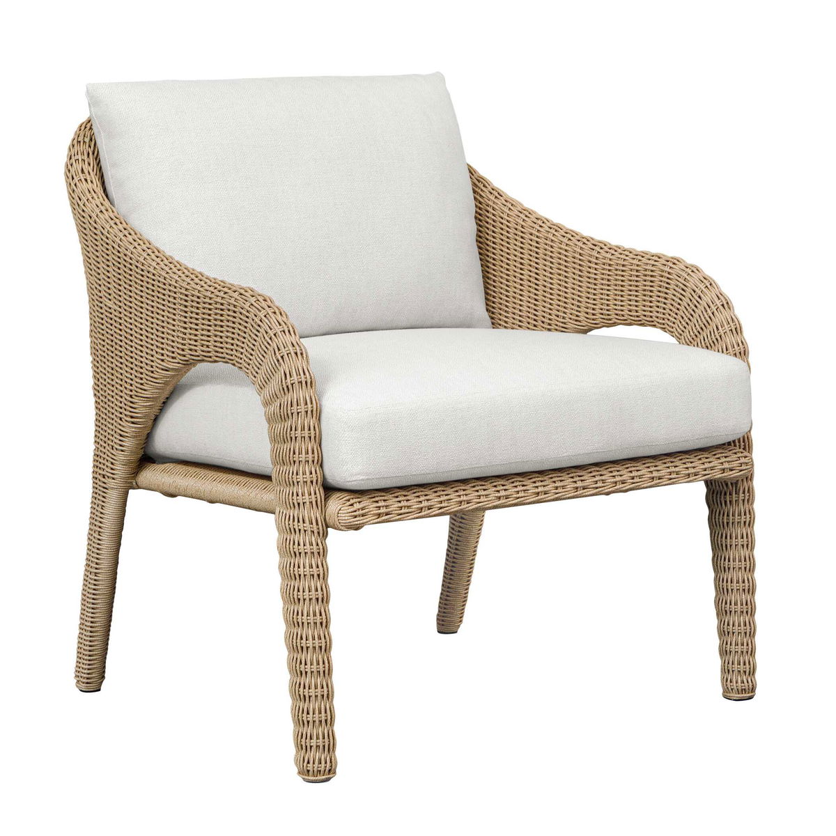 Kavali Outdoor Wicker Lounge Chair, Outdoor Chair by Uttermost, 2'4.5" width x 2'10.7" height x 2'6" depth View 5