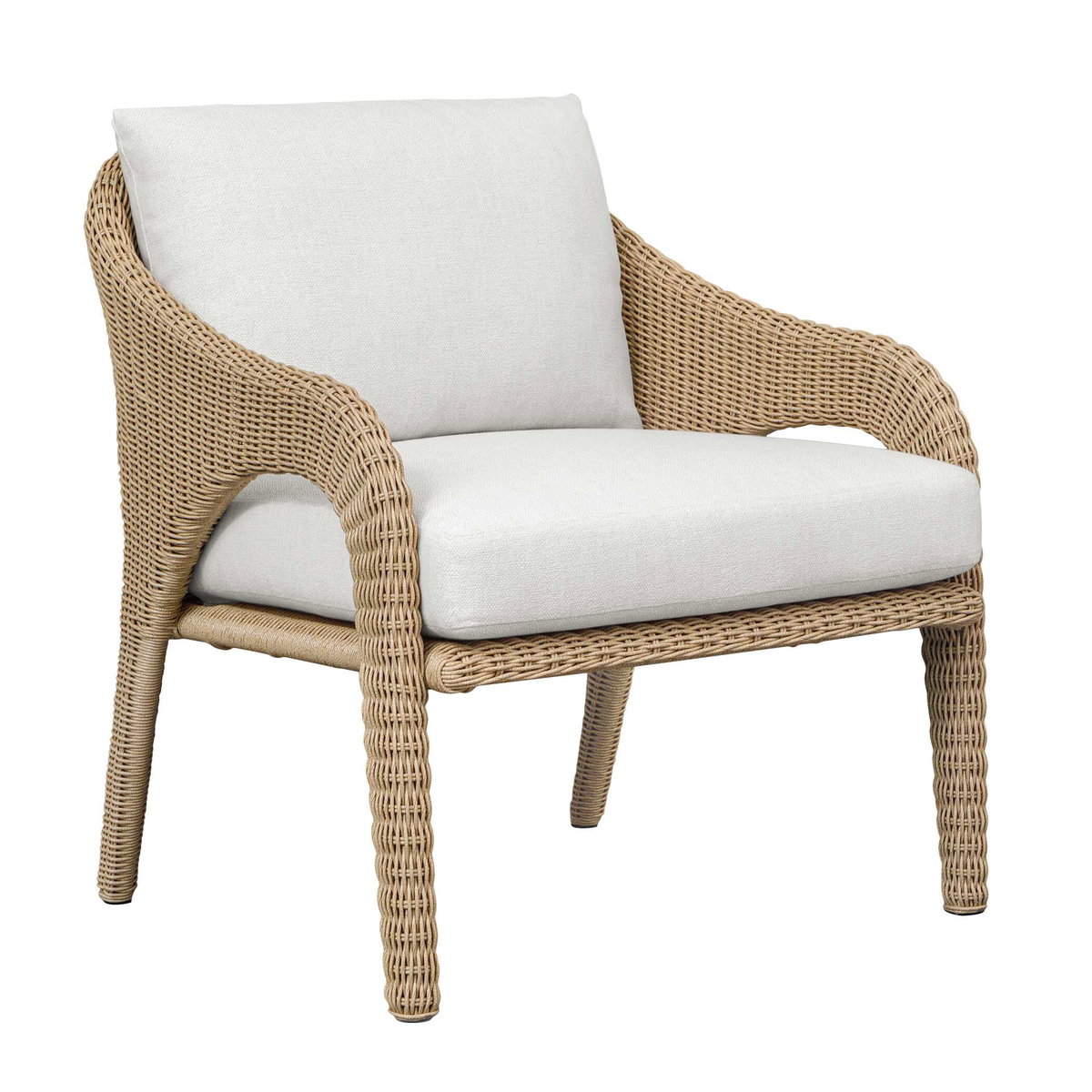 Kavali Outdoor Wicker Lounge Chair, Outdoor Chair by Uttermost, 2'4.5" width x 2'10.7" height x 2'6" depth View 5