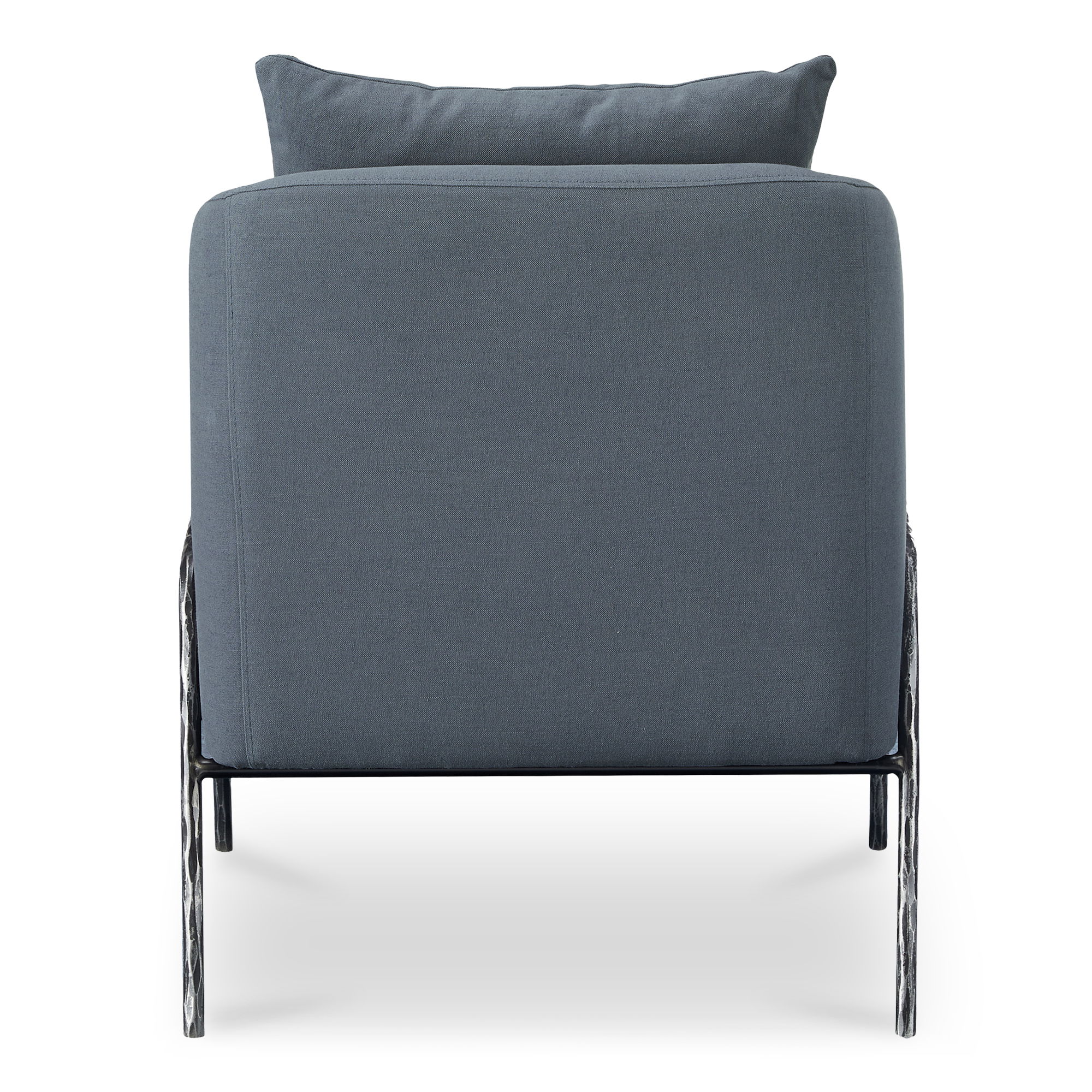 Archer Accent Chair Slate Blue Linen Blend large image 