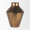 Perrin Large Brushed Gold Metal Decorative Vase, by Mercana, 9.5" length x 9.5" width x 13.25" height thumbnail 6