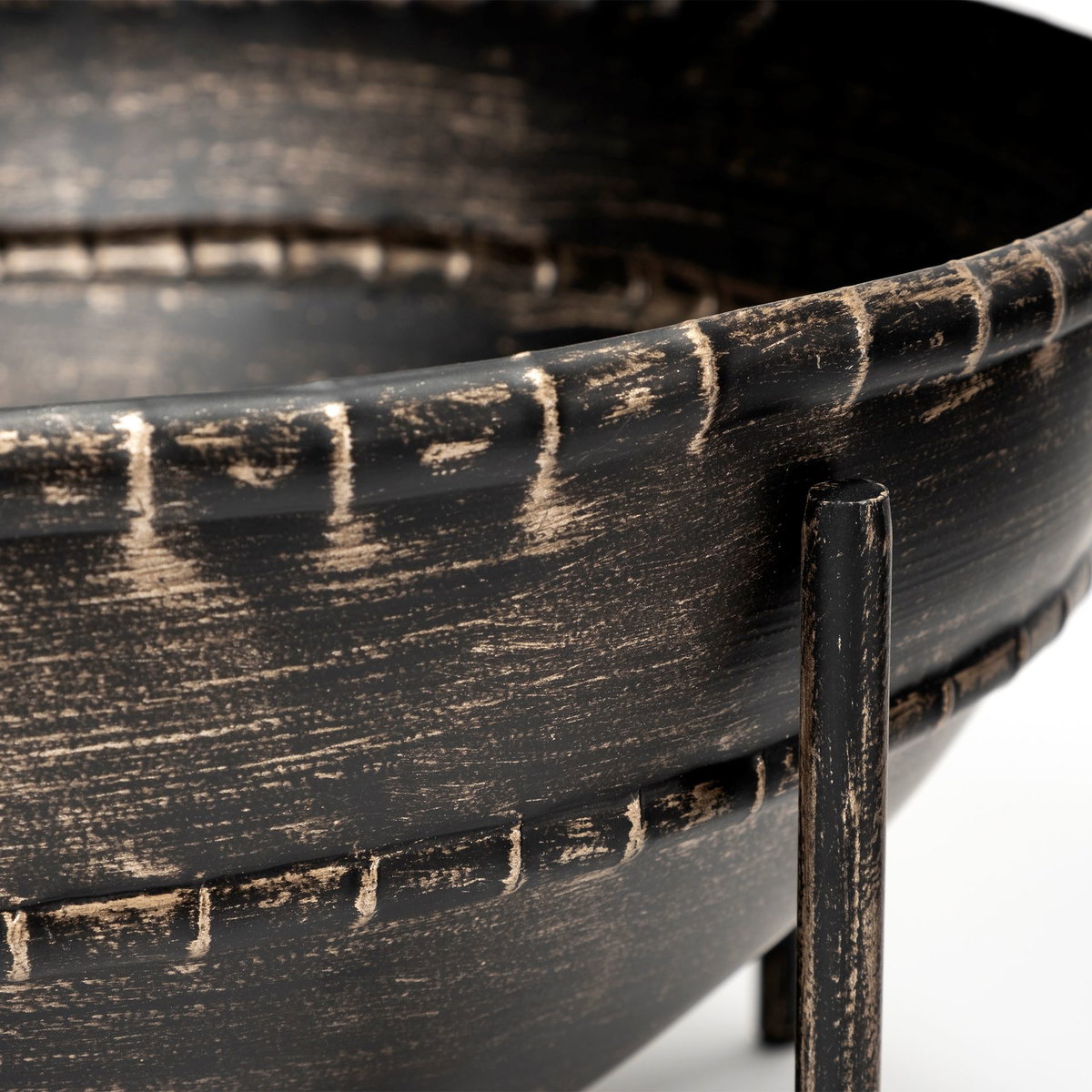 Cauldron (Set of 2) Brown Metal Bowls, Decorative Bowl by Mercana, 16" length x 16" width x 8.3" height View 4