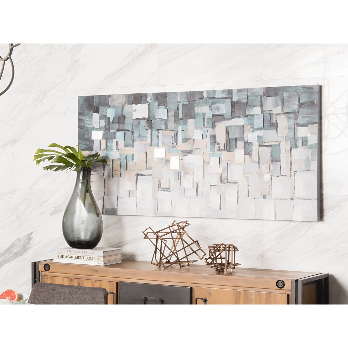 Segments Wall Decor, Painting by Moe's Home, 28" width x 55" height x 1.5" depth View 4