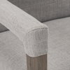 Palisades Curved Back Dining Side Chair | Grey Fabric with Brown Wood, Dining Chair by Mercana, 23.75" length x 28" width x 36" height thumbnail 13