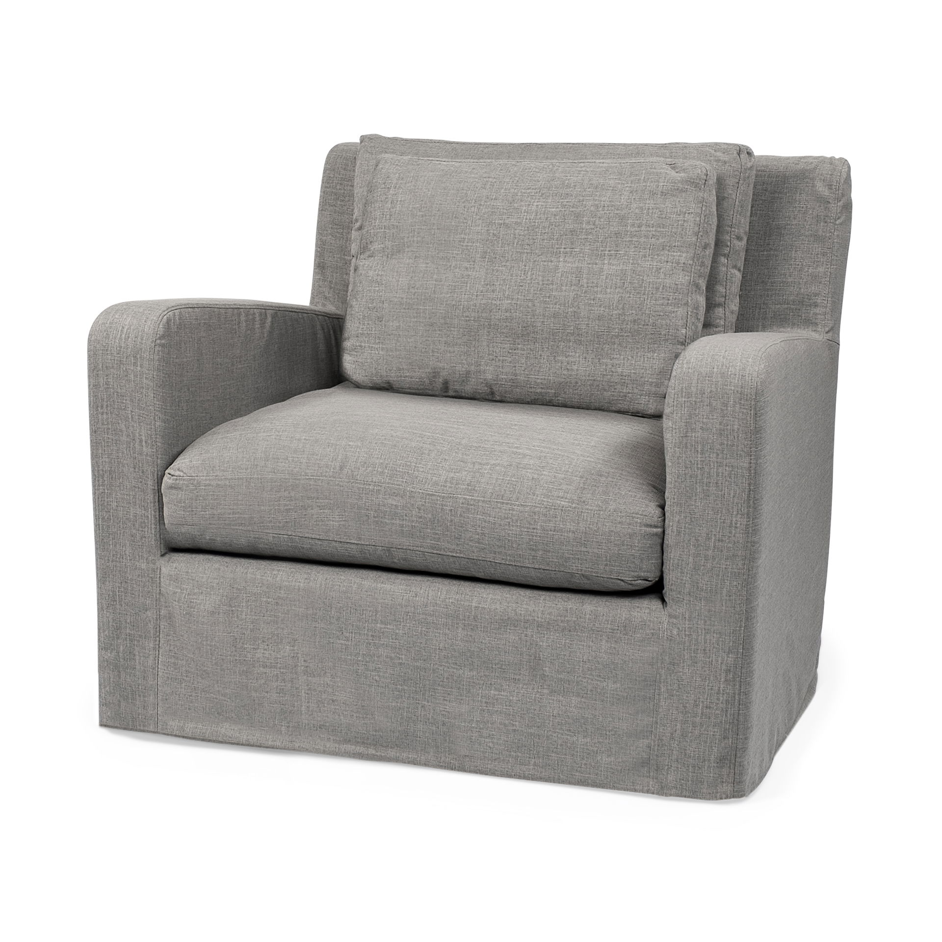Denly III 38 X 38.25 X 34.5 Flint Gray Slipcover Upholstered Arm Chair large image 