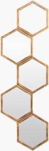 Honeycomb Accent Mirror, by Surya, 35" width x 11" height thumbnail