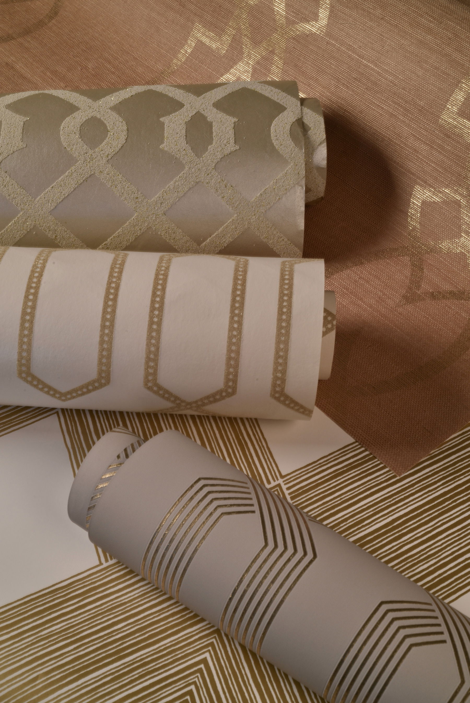 Viva Lounge Gold Metallic Wallpaper large image 