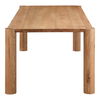Post Large Table Large Natural Oak, Dining Table by Moe's Home, 96" width x 29" height x 39" depth thumbnail 3