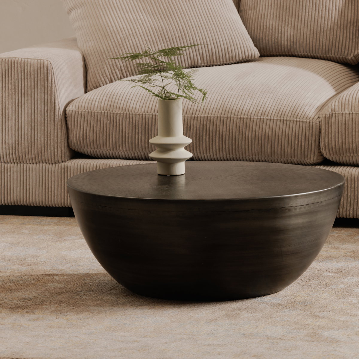 Conga Coffee Table Antique Zinc, by Moe's Home, 31.25" width x 12.25" height x 31.25" depth View 5