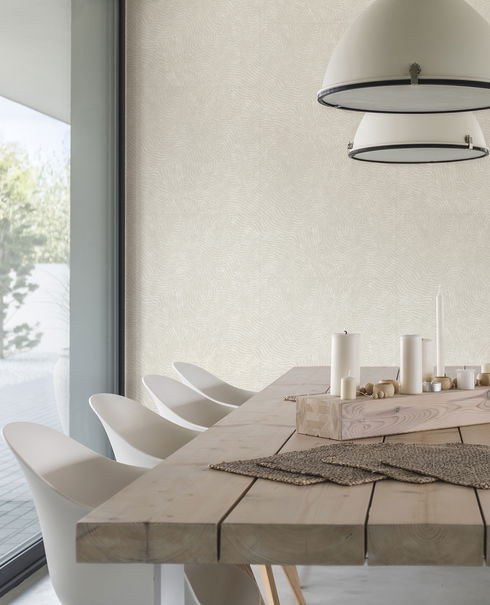 Modern Wood White Wallpaper