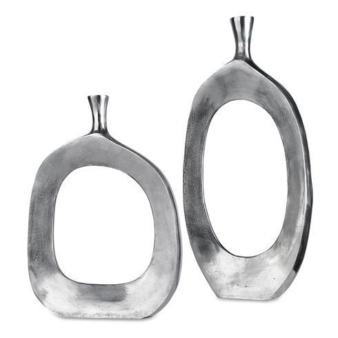 Cierra Aluminum Vases S/2