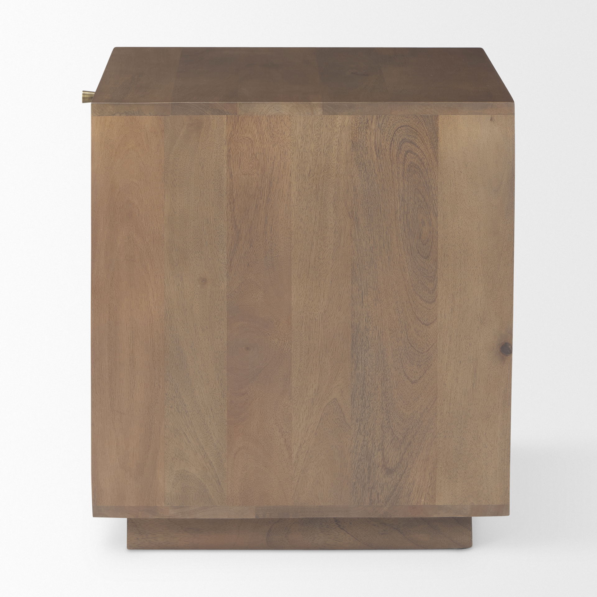 Grier Medium Brown Wood with Cane Accent Table large image 