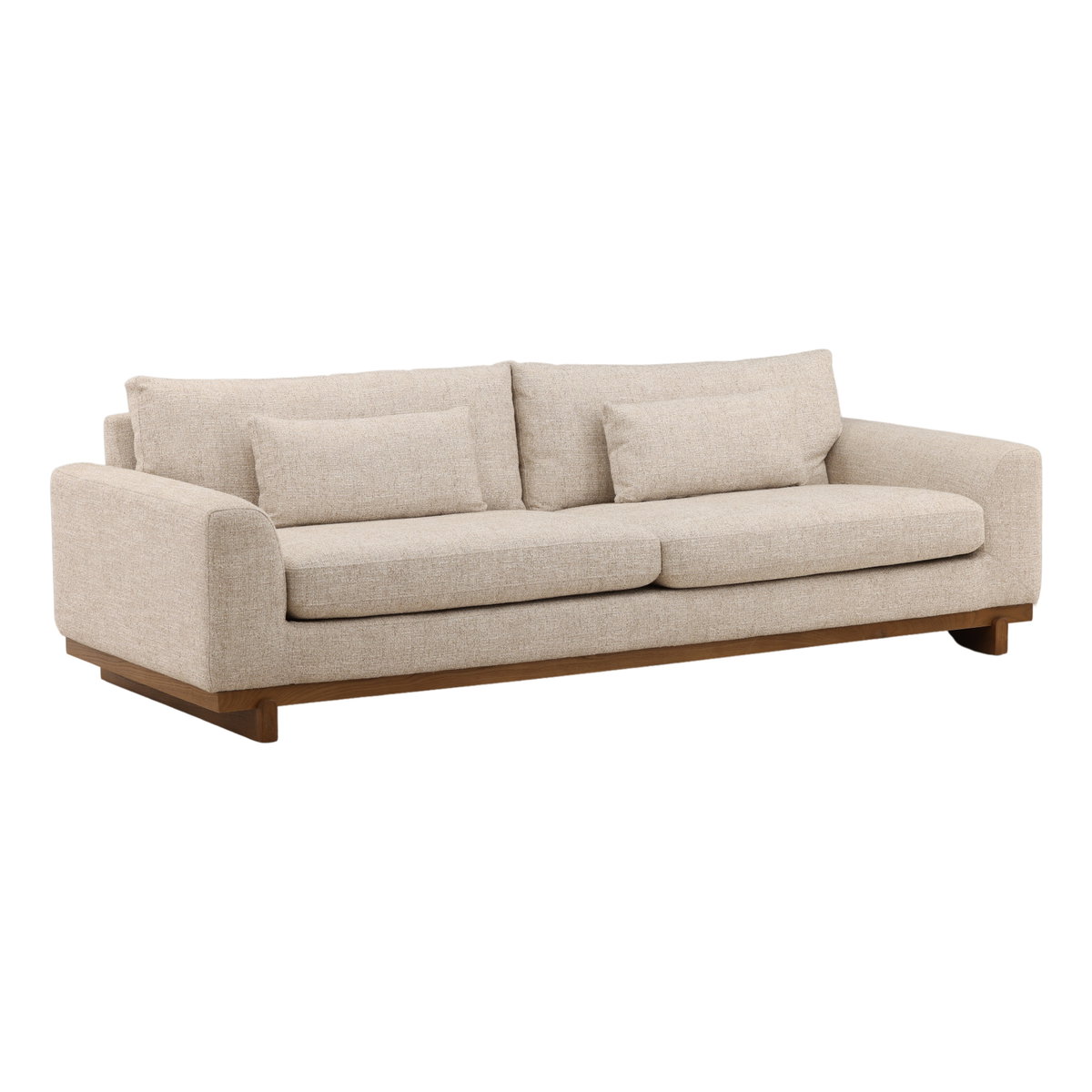 Amal Sofa Fawn, Sofas & Sectional by Dovetail, 98.5" width x 33" height x 40" depth View 1