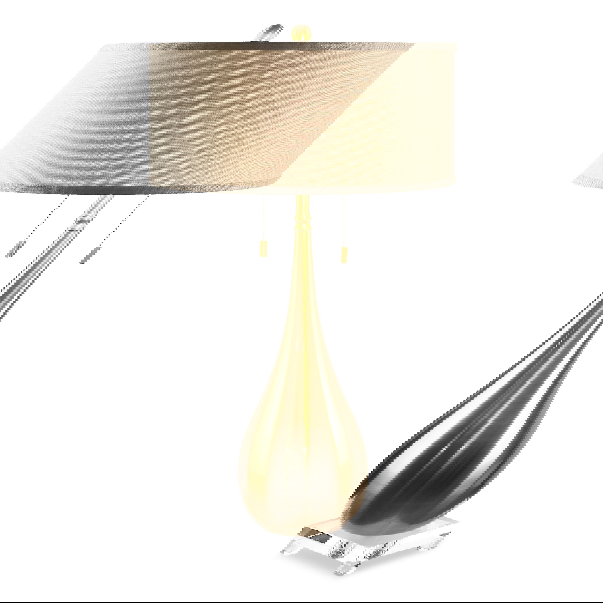 Lagrima Brushed Brass Lamp large image 