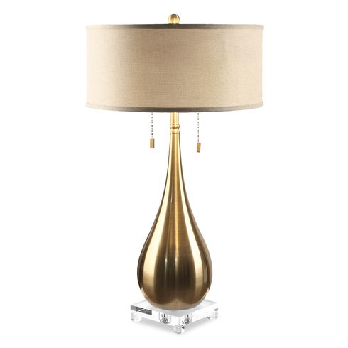 Lagrima Brushed Brass Lamp