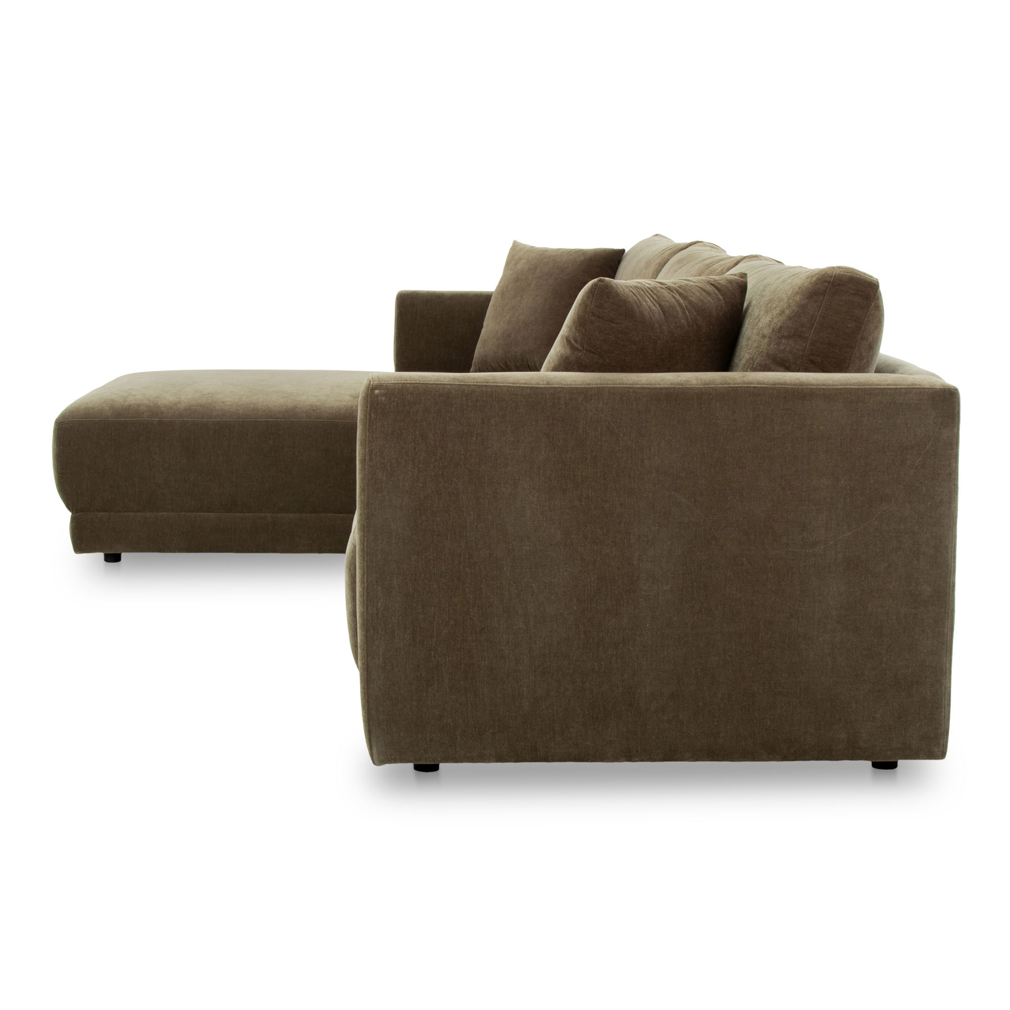 Bryn Sectional Left Heritage Cedar Green, Sectional Sofa by Moe's Home, 115.5" width x 31.5" height x 70.5" depth View 3