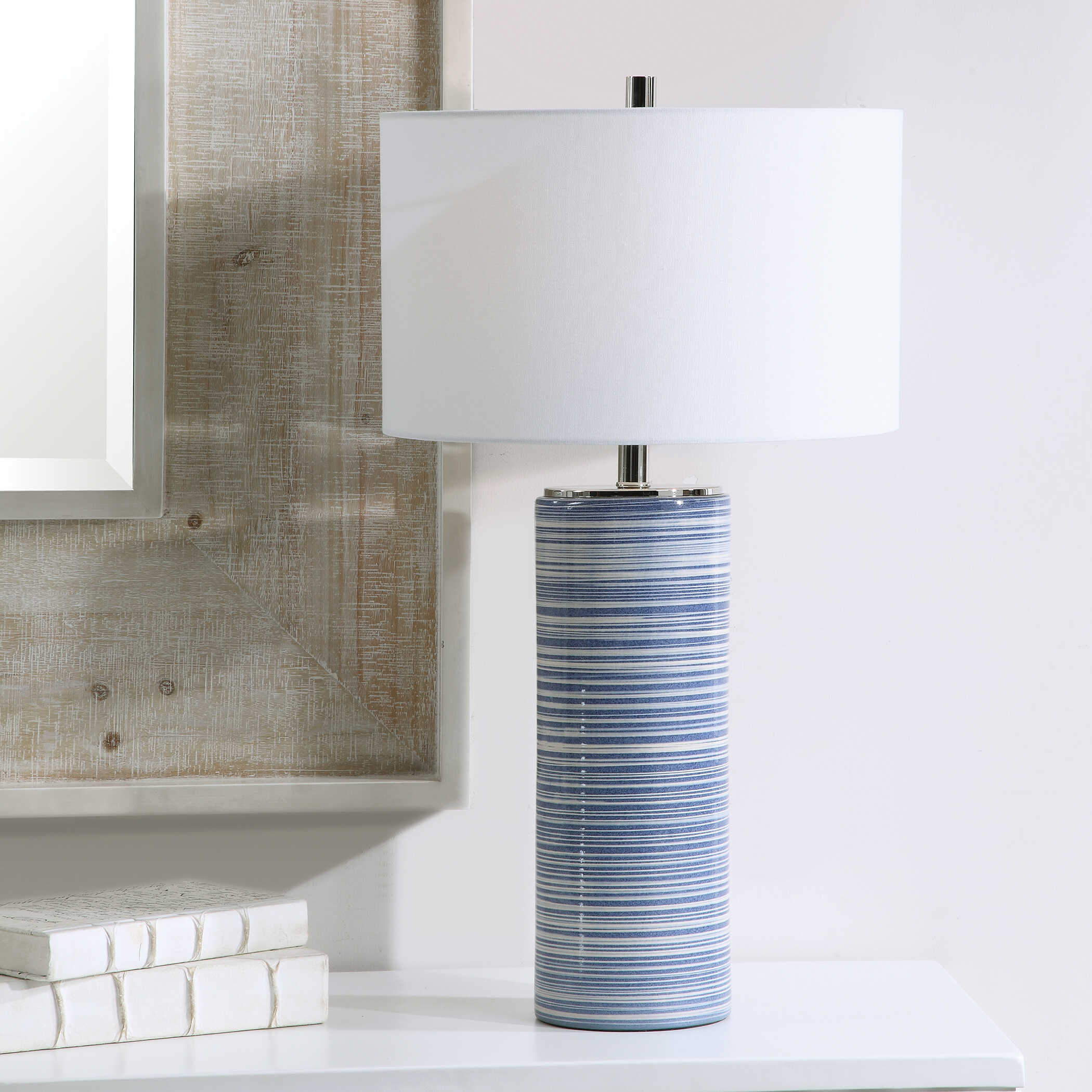 Montauk Striped Table Lamp large image 