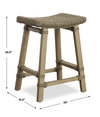 Everglade Sea Grass Counter Stool, Counter & Bar Stool by Uttermost, 20" width x 26.5" height x 15.5" depth thumbnail 3