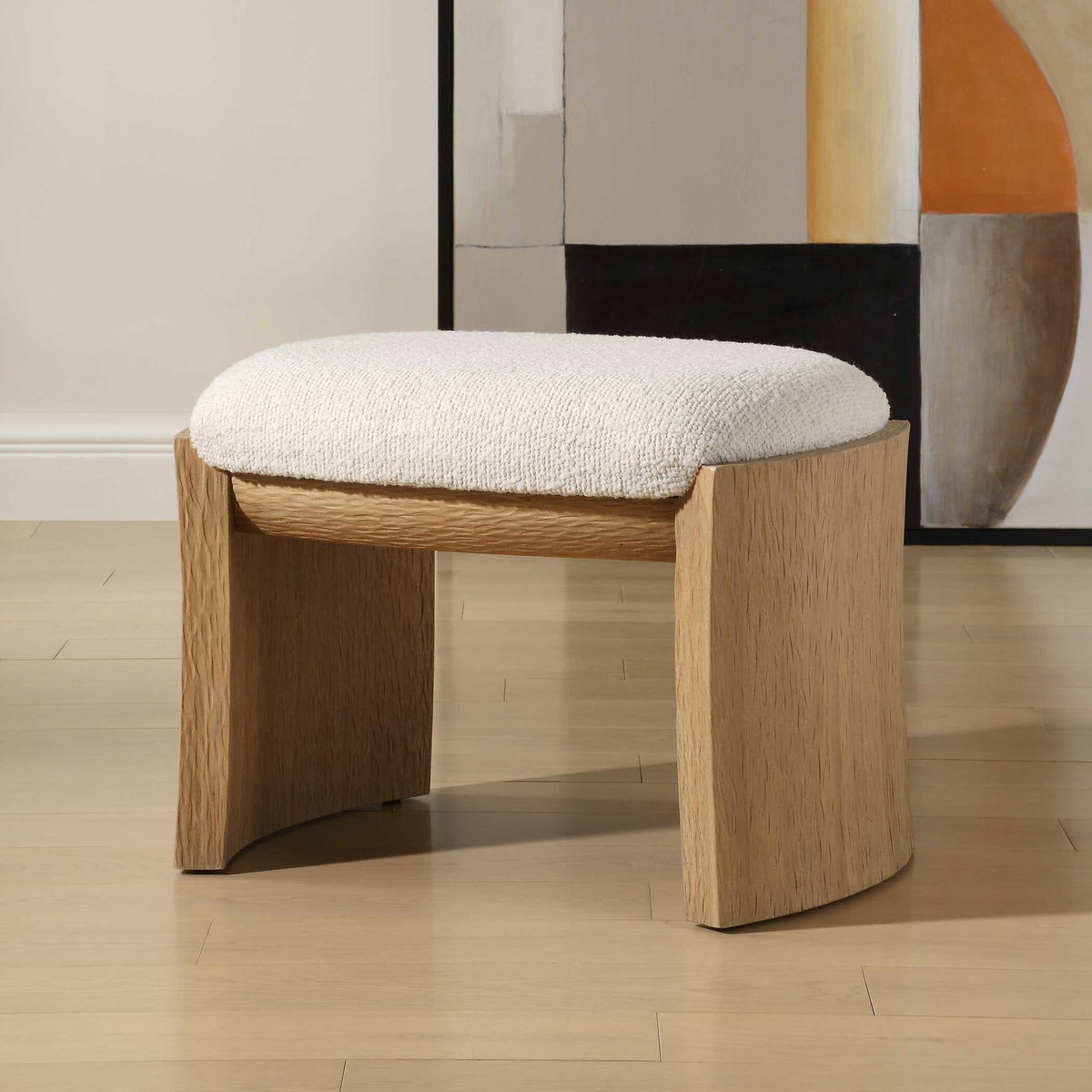 Port Natural Small Bench, Benche by Uttermost, 24" width x 18" height x 18" depth View 4