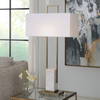 Column White Marble Table Lamp, by Uttermost, 19" width x 35" height x 9" depth thumbnail 2