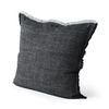 Malia 20L x 20W Black and Teal Fabric Fringed Pillow Cover thumbnail 0