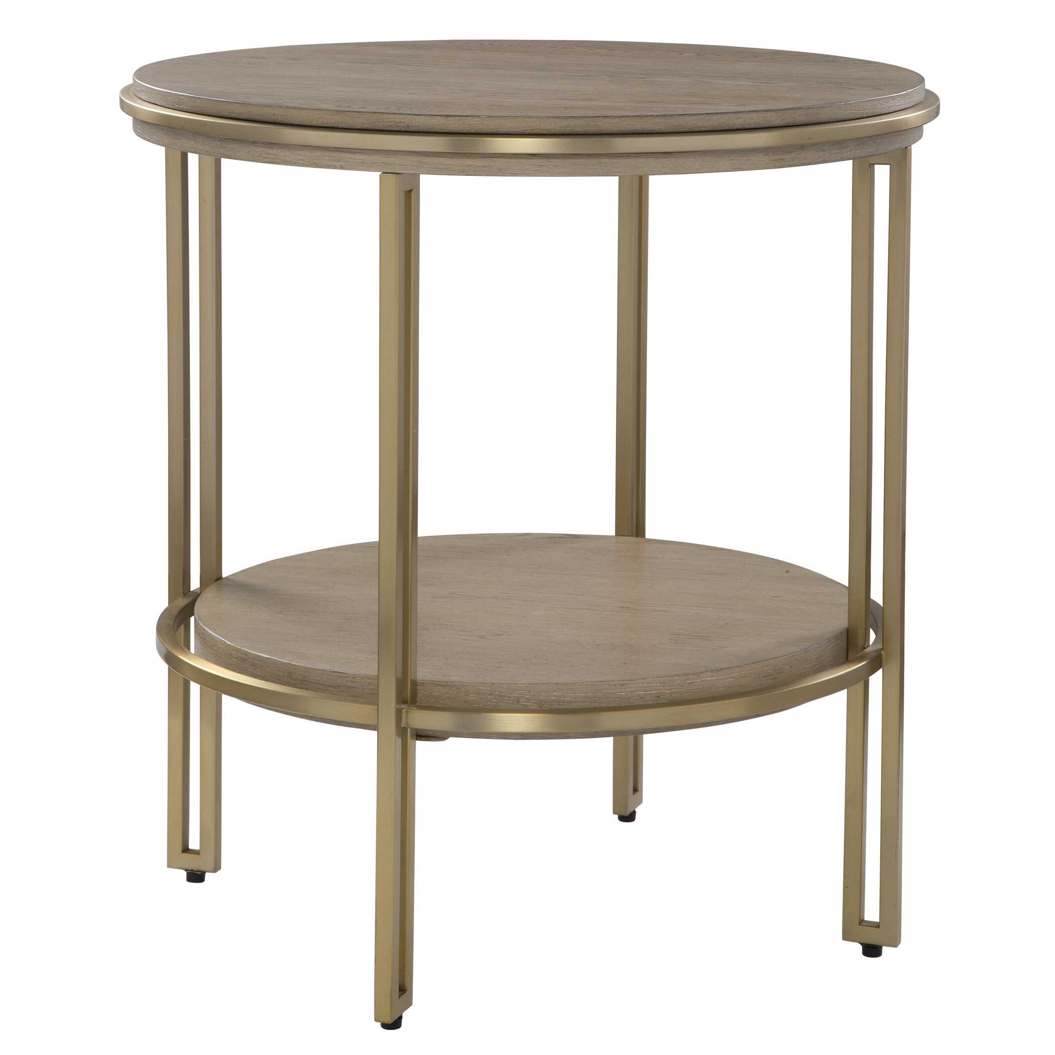 Elise Round Brass Side Table, Furniture by Uttermost, 22" width x 23" height x 22" depth View 4