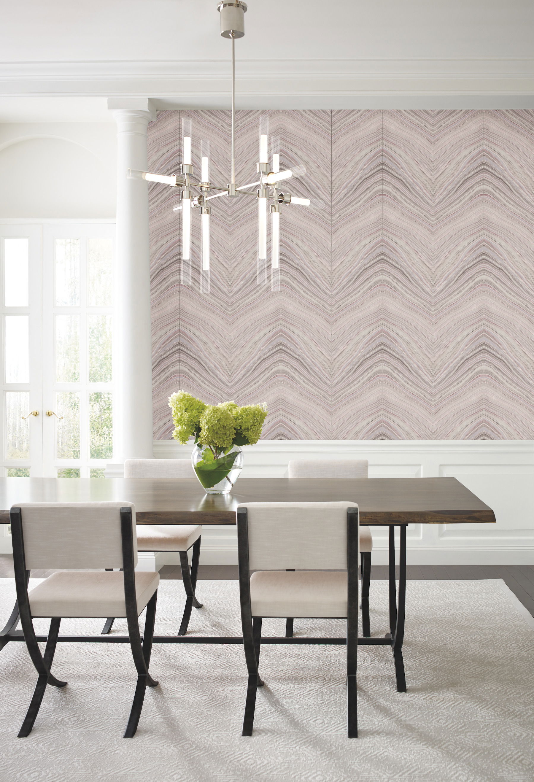 Onyx Strata Pink & Purple Wallpaper, by York Wall, 27' length x 2'3" width x 0.02" depth View 2