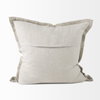 Mae 20L x 20W Beige Fabric Pillow Cover, Decorative Pillow by Mercana, 20" length x 20" width x 0.2" height thumbnail 7